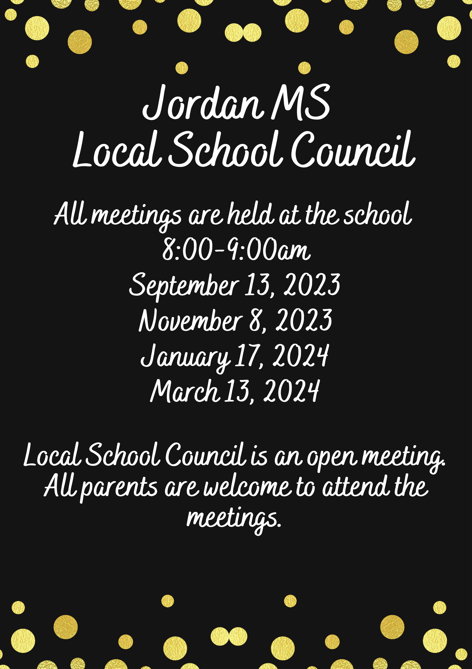 LSC meeting dates and times